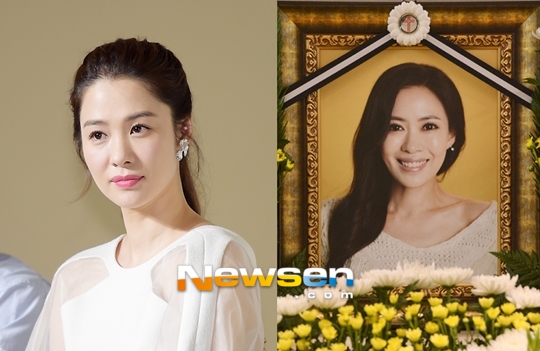 <b>김현주</b>, 故<b>유채영</b> 1주기 납골당 방문..빗속 <b>추모</b>