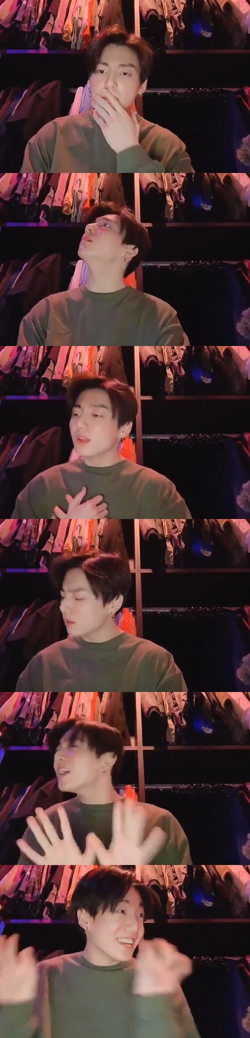 아이 귀여운 것” 방탄소년단 정국, 지민X뷔 자작곡 립싱크 영상 공개