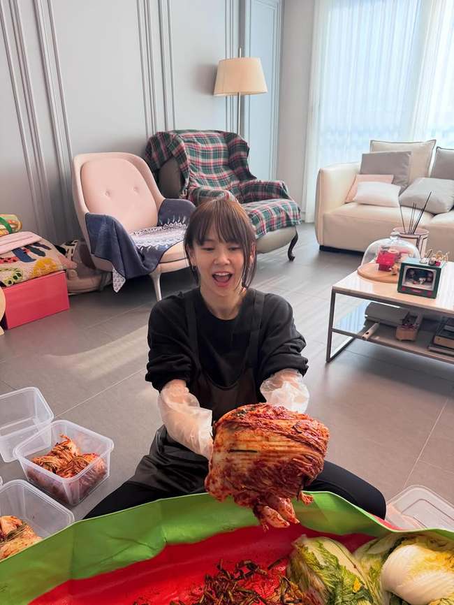 뉴스엔 보도 이미지 - 김지우 김장 근황