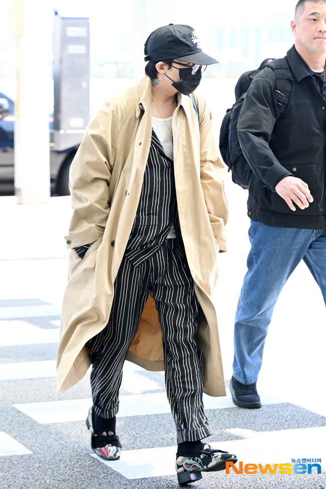 지드래곤 공항패션 출국 현장