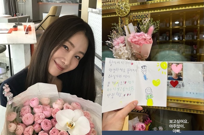 배우 최지우, 추석 맞아 부친 봉안당 방문