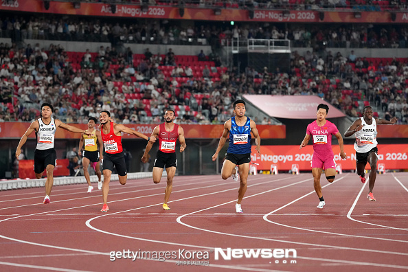 나마디 조엘진, 아시안게임 육상 남자 100m 4위…메달 획득 아쉽게 불발