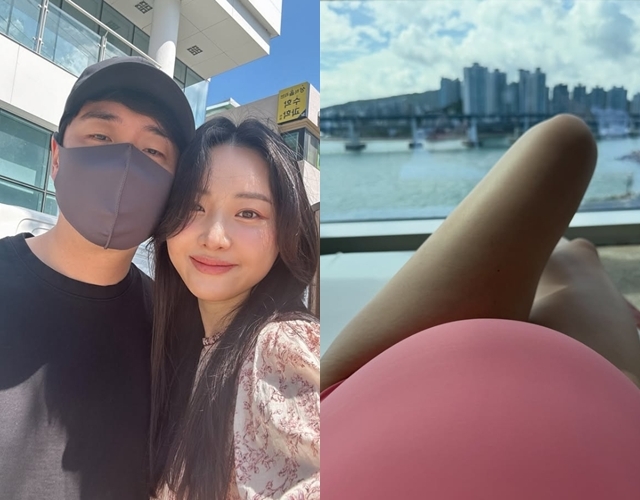 김다영, 임신 8개월 근황 공개…남편 배성재와 함께 대전 성심당 방문